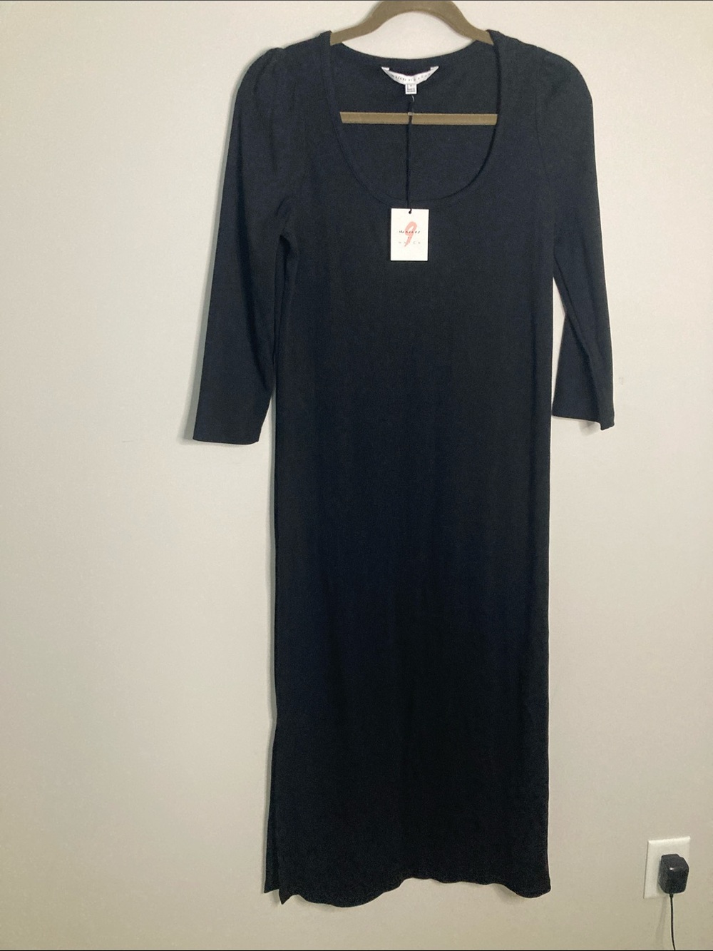 The Nines by HATCH Black Scoop Neck Maxi Dress